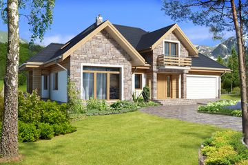  Projekt domu Dayton II DCP261a (WOB1138) - projekt domu parterowego z poddaszem - Zdjęcie 1