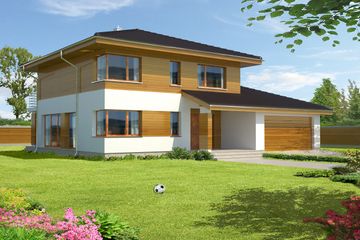  Projekt domu Melbourne DCP266 (WOB1143) - projekt domu z pełnym piętrem - Zdjęcie 1