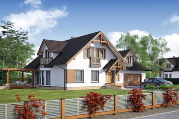  Projekt domu Tymon 2N (WRW1108) - projekt domu parterowego z poddaszem - Zdjęcie 1