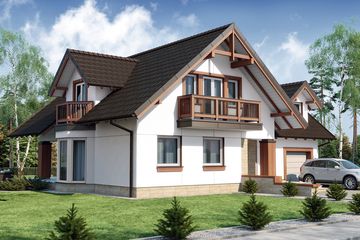  Projekt domu Kaspian N (WRW1109) - projekt domu parterowego z poddaszem - Zdjęcie 1