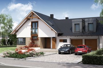  Projekt domu Apoloniusz 2 (WRW1111) - projekt domu parterowego z poddaszem - Zdjęcie 1