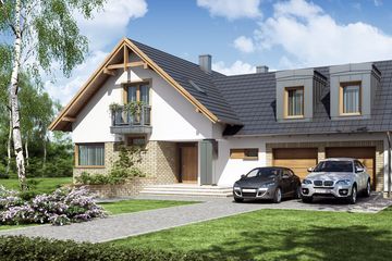  Projekt domu Archimedes 2 (WRW1112) - projekt domu parterowego z poddaszem - Zdjęcie 1