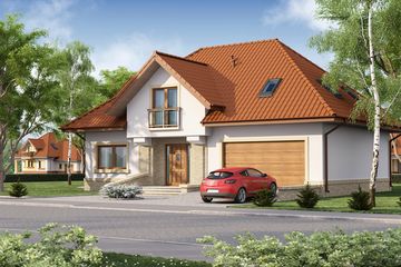  Projekt domu Aureliusz 2 (WRW1113) - projekt domu parterowego z poddaszem - Zdjęcie 1