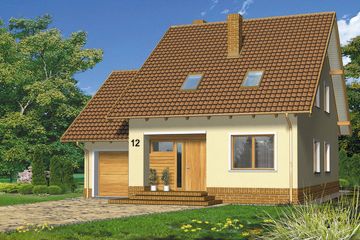  Projekt domu Ikar (WRH1107) - projekt domu parterowego z poddaszem - Zdjęcie 1