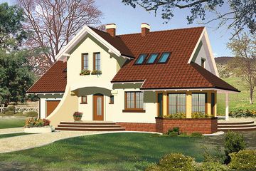  Projekt domu Kaena I (WRH1111) - projekt domu parterowego z poddaszem - Zdjęcie 1