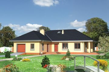  Projekt domu Kajetan - murowana – beton komórkowy (KRD1648) - projekt domu parterowego - Zdjęcie 1