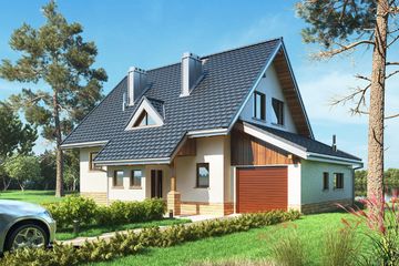  Projekt domu Krab-2 (379) (KRD1781) - projekt domu parterowego z poddaszem - Zdjęcie 1