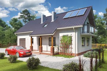  Projekt domu Malachit-2 (443) (KRD1791) - projekt domu parterowego z poddaszem - Zdjęcie 1