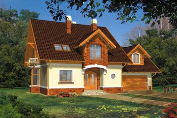  Projekt domu Dorado II (WRH1091) - projekt domu parterowego z poddaszem - Zdjęcie 1