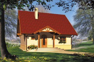  Projekt domu Foton (WRH1095) - projekt domu parterowego z poddaszem - Zdjęcie 1