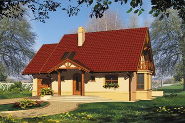  Projekt domu Foton I (WRH1096) - projekt domu parterowego z poddaszem - Zdjęcie 1