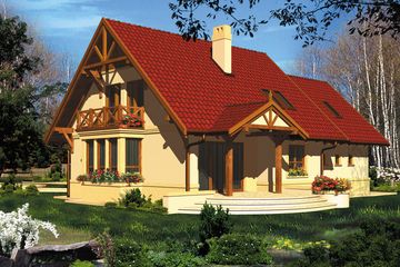  Projekt domu Foton II (WRH1097) - projekt domu parterowego z poddaszem - Zdjęcie 1