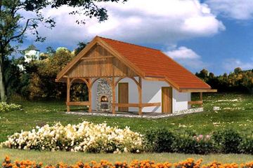  Projekt domu letniskowego WB-3349 (KRA3675) - projekt domu letniskowego parterowego - Zdjęcie 1