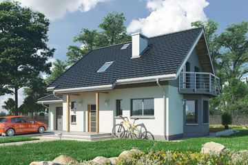  Projekt domu Chaber-2 (786) (KRD1634) - projekt domu parterowego z poddaszem - Zdjęcie 1