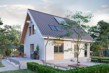  Projekt domu Malutek (447) (KRD1770) - projekt domu parterowego z poddaszem - Zdjęcie 1