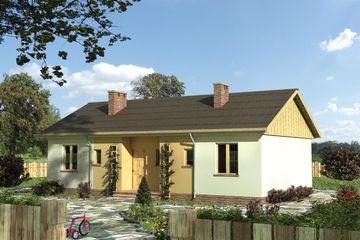  Projekt domu Maluch Bis - murowana - ceramika (KRD1771) - projekt domu parterowego - Zdjęcie 1