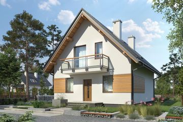  Projekt domu Grześ (1494) (KRD1451) - projekt domu parterowego z poddaszem - Zdjęcie 1