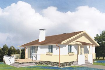  Projekt domu Pantera (KSA1278) - projekt domu parterowego - Zdjęcie 1