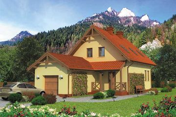  Projekt domu Palmira (SLN1015) - projekt domu parterowego z poddaszem - Zdjęcie 1