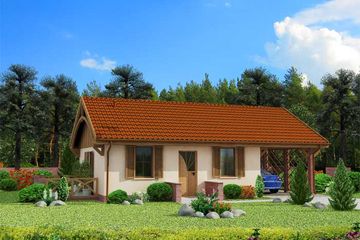  Projekt domu letniskowego Awinion dom letniskowy (SLN1019) - projekt domu letniskowego parterowego - Zdjęcie 1