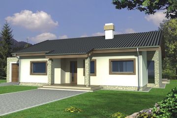  Projekt domu Antek A (WRD1245) - projekt domu parterowego - Zdjęcie 1