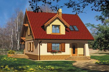  Projekt domu Leo (WRH1122) - projekt domu parterowego z poddaszem - Zdjęcie 1