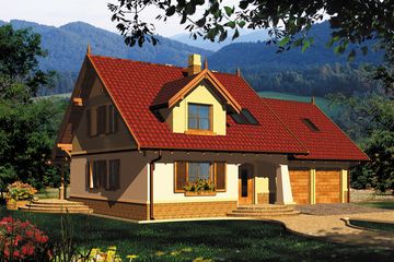  Projekt domu Leo II (WRH1123) - projekt domu parterowego z poddaszem - Zdjęcie 1