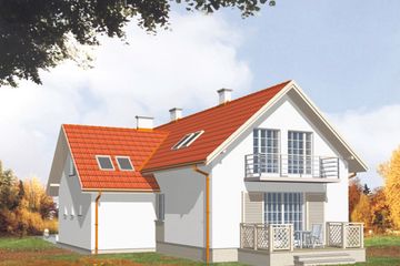  Projekt domu Bolero (KSA1266) - projekt domu parterowego z poddaszem - Zdjęcie 1