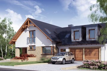  Projekt domu Klaudiusz 2 (WRW1115) - projekt domu parterowego z poddaszem - Zdjęcie 1