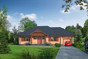  Projekt domu Dęborzyce (KRP1355) - projekt domu parterowego - Zdjęcie 1