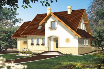  Projekt domu Kosmo I (WRH1119) - projekt domu parterowego z poddaszem - Zdjęcie 1