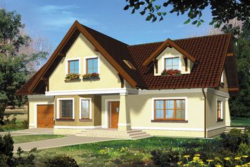  Projekt domu Kronos I (WRH1121) - projekt domu parterowego z poddaszem - Zdjęcie 1