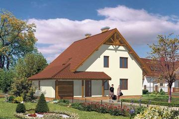  Projekt domu WB-3985 (KRA3698) - projekt domu parterowego z poddaszem - Zdjęcie 1