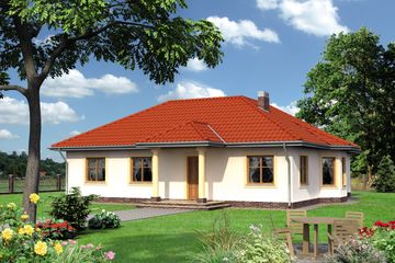  Projekt domu Karolina - murowana – ceramika (KRD1110) - projekt domu parterowego - Zdjęcie 1