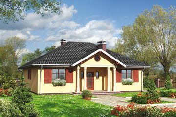  Projekt domu Oleńka - murowana – ceramika (KRD1540) - projekt domu parterowego - Zdjęcie 1