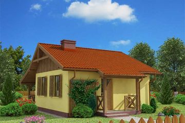  Projekt domu letniskowego Bazylea dom letniskowy (SLN1022) - projekt domu parterowego - Zdjęcie 1