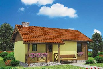  Projekt domu letniskowego Florencja dom letniskowy (SLN1023) - projekt domu parterowego - Zdjęcie 1