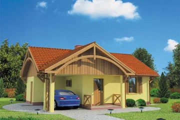  Projekt domu letniskowego Malabo dom letniskowy (SLN1028) - projekt domu letniskowego parterowego - Zdjęcie 1