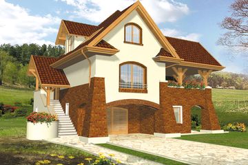  Projekt domu Nieboskłon I (WRH1132) - projekt domu z pełnym piętrem i poddaszem - Zdjęcie 1