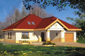  Projekt domu Odyseja I-G (WRH1134) - projekt domu parterowego z poddaszem - Zdjęcie 1