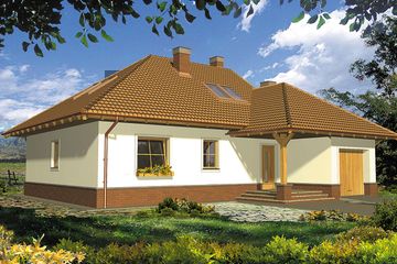  Projekt domu Orfeusz I (WRH1139) - projekt domu parterowego z poddaszem - Zdjęcie 1