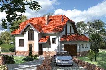  Projekt domu Agawa - murowana – ceramika (KRD1002) - projekt domu parterowego z poddaszem - Zdjęcie 1