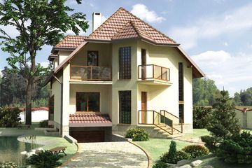  Projekt domu Akacja - murowana - ceramika (KRD1003) - projekt domu parterowego z poddaszem - Zdjęcie 1