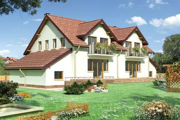  Projekt domu Krab Duo - murowana – ceramika (KRD1122) - projekt domu parterowego z poddaszem - Zdjęcie 1