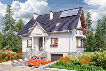  Projekt domu Sonia Midi Lux (989) (KRD1692) - projekt domu parterowego z poddaszem - Zdjęcie 1