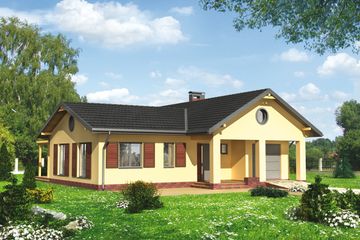  Projekt domu Demeter - murowana – ceramika (KRD1823) - projekt domu parterowego - Zdjęcie 1