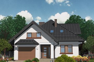  Projekt domu APS 114 (LUA1148) - projekt domu parterowego z poddaszem - Zdjęcie 1