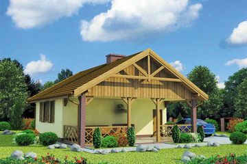  Projekt domu letniskowego Palpala dom letniskowy (SLN1030) - projekt domu letniskowego parterowego - Zdjęcie 1