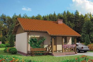  Projekt domu letniskowego Riobamba dom letniskowy (SLN1031) - projekt domu letniskowego parterowego - Zdjęcie 1