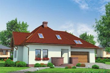  Projekt domu Angus (SLN1035) - projekt domu parterowego z poddaszem - Zdjęcie 1